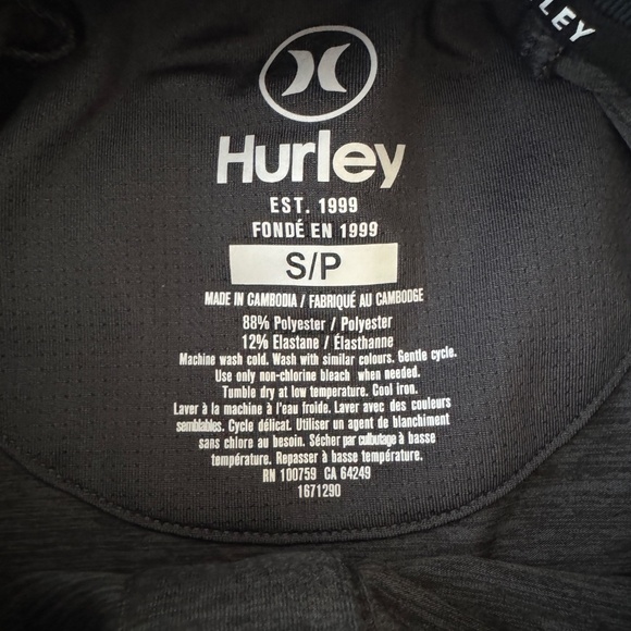 Hurley Men's Gray Performance Short Sleeve Athletic Golf Polo Shirt Size Small - Picture 4 of 10